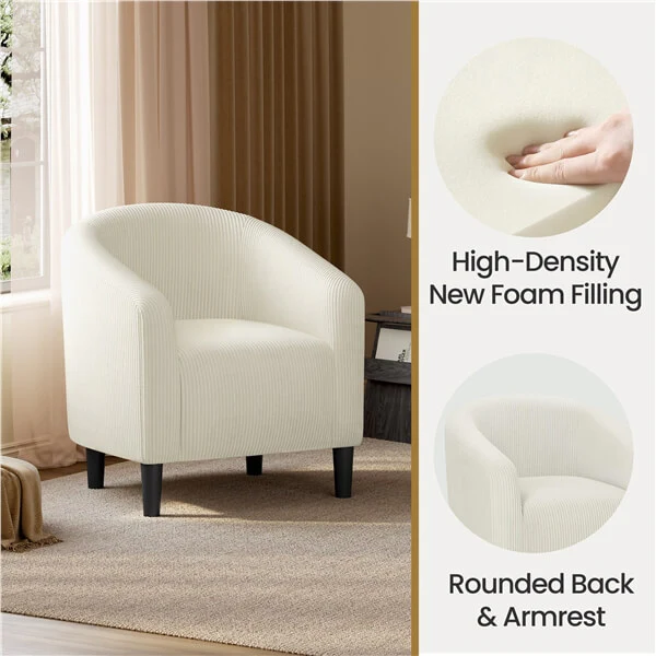 Yaheetech Corduroy Fabric Club Chair - Image 14