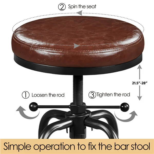 Yaheetech Counter Height Adjustable Bar Stools - Image 4