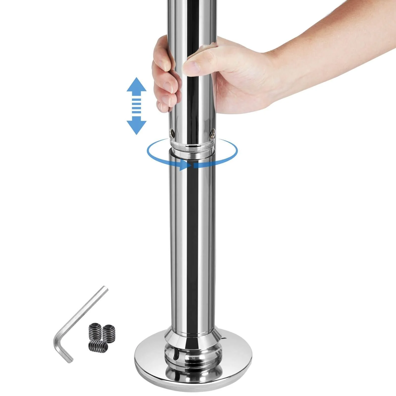 Yaheetech Dance Pole Silver/Gold - Image 4