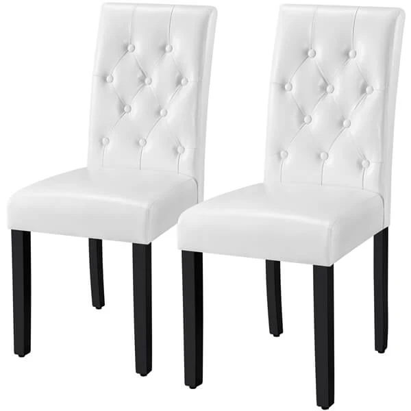 Yaheetech Button Tufted Dining Chairs Parsons Chair Set of 2 - Image 5