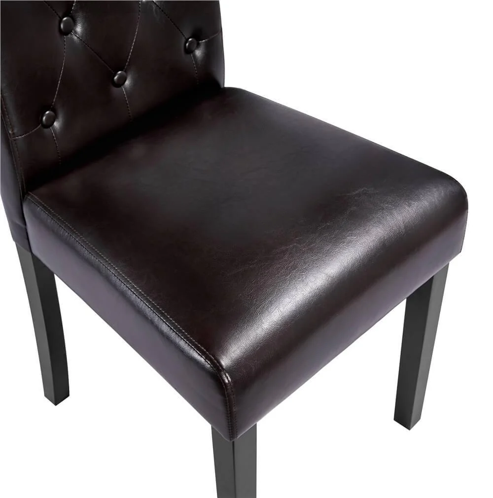 Yaheetech Button Tufted Dining Chairs Parsons Chair Set of 2 - Image 7