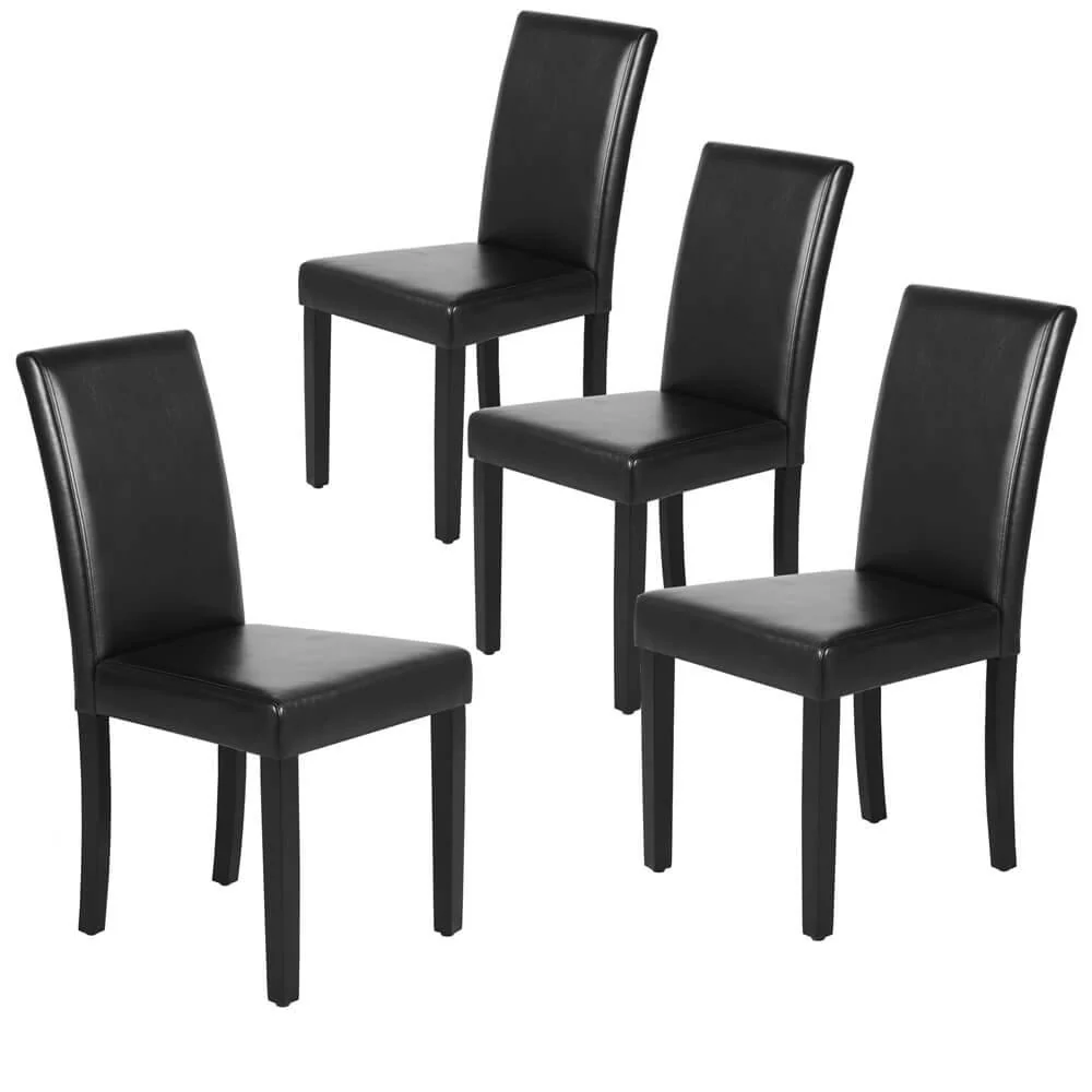Yaheetech Dining Living Room PU Cushion Chairs 4pcs - Image 5