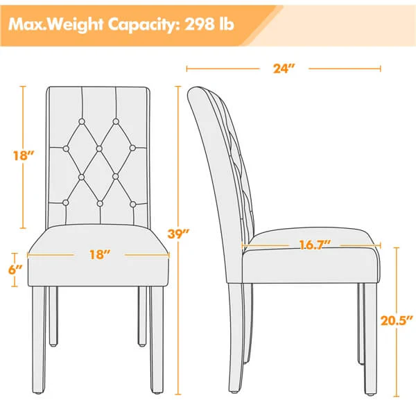 Yaheetech Dining Chairs Dining Room Chairs - Image 3