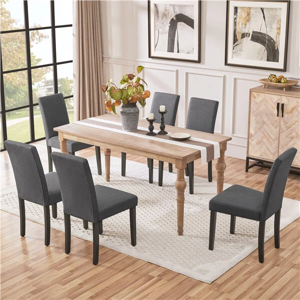 Yaheetech Dining Chairs Set of 2 Fabric Upholstered Parson
