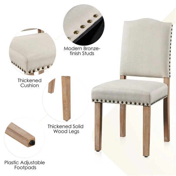 Yaheetech Dining Chairs Set of 4 Dining Room Chair - Image 6