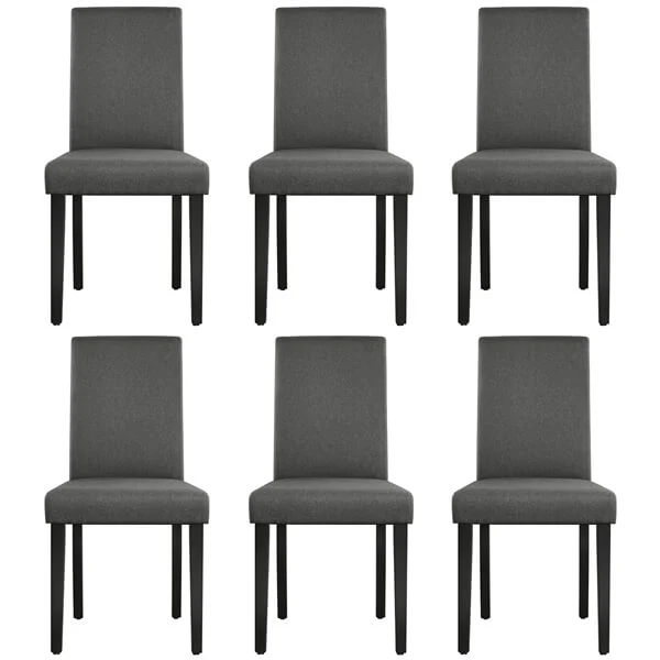 Yaheetech Dining Chairs Set of 6 Fabric Upholstered Parson - Image 4