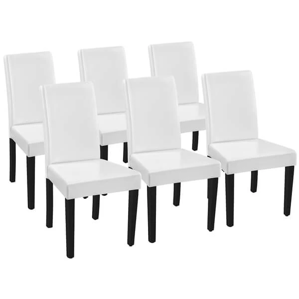 Yaheetech Dining Chairs Set of 6 Faux Leather - Image 2
