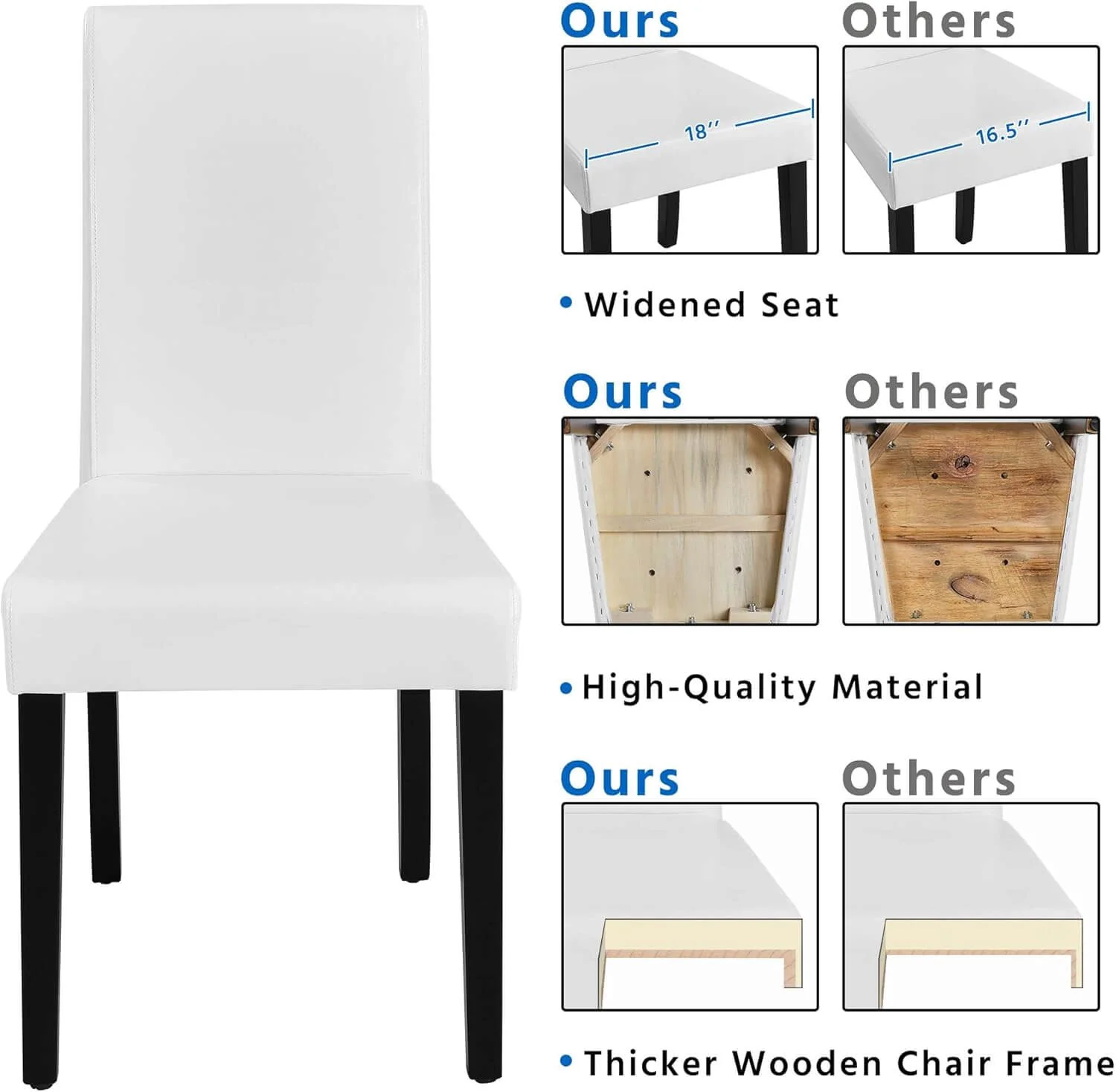 Yaheetech Dining Chairs Set of 8 Dining Room Chairs - Image 4