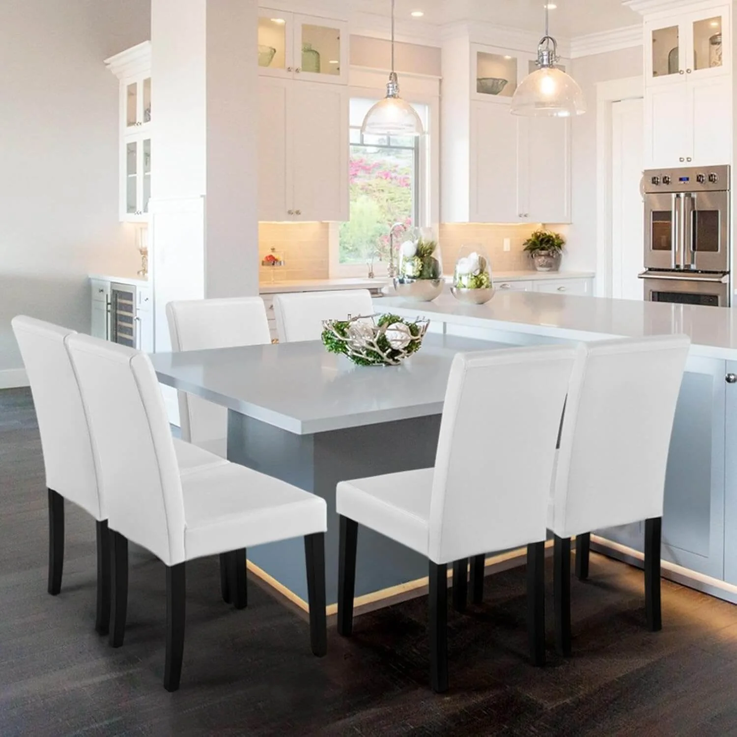Yaheetech Dining Chairs Set of 8 Dining Room Chairs - Image 8