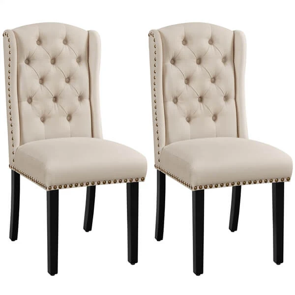 Yaheetech Dining Chairs Upholstered Fabric Chairs - Image 2