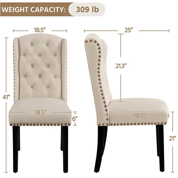 Yaheetech Dining Chairs Upholstered Fabric Chairs - Image 3
