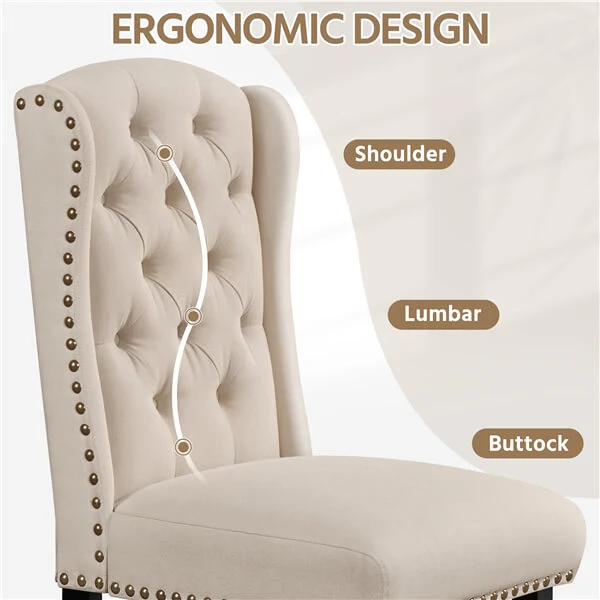 Yaheetech Dining Chairs Upholstered Fabric Chairs - Image 5