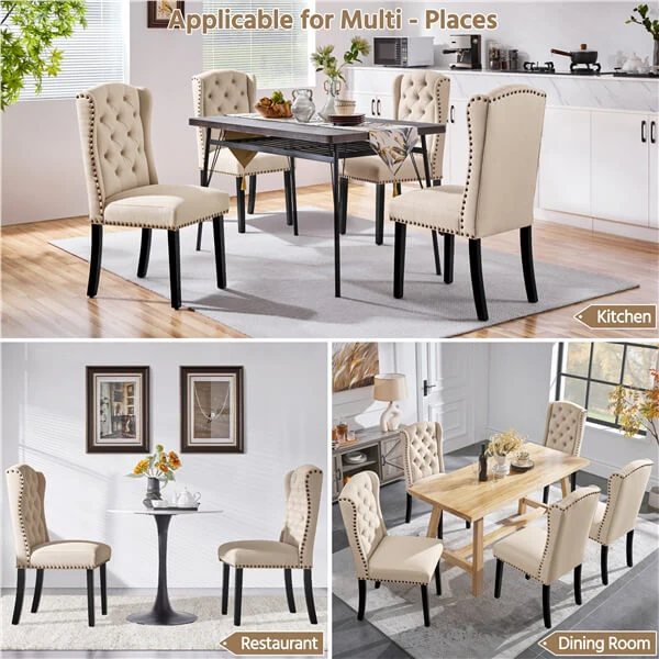 Yaheetech Dining Chairs Upholstered Fabric Chairs - Image 6