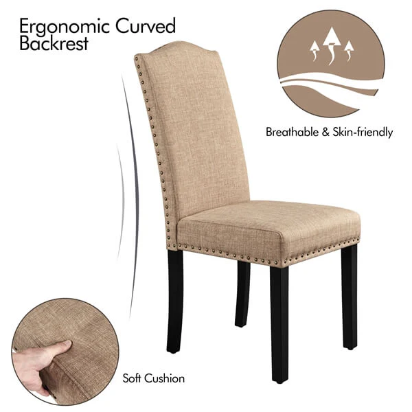 Yaheetech Dining Chairs Upholstered Parsons Chairs - Image 5