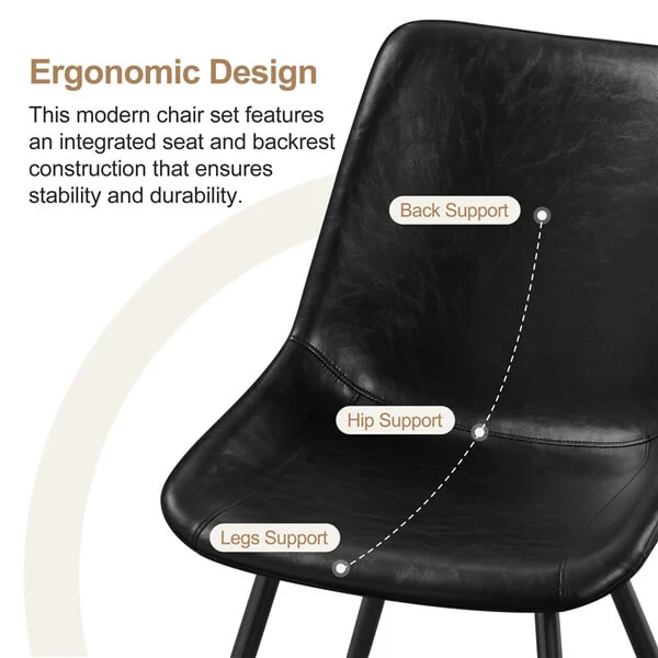 Yaheetech Dining Room Chairs Set of 6 Mid Century Dining Chairs - Image 5