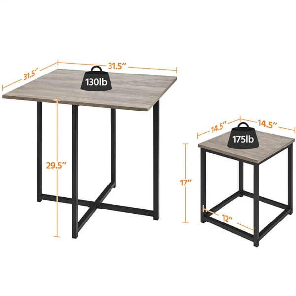 Yaheetech Dining Table Set for 4 Industrial Kitchen Table with 4 Chairs - Image 5
