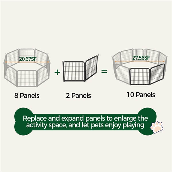 Yaheetech Dog Playpen, 24 inch 2 Panels Dog Pen - Image 4