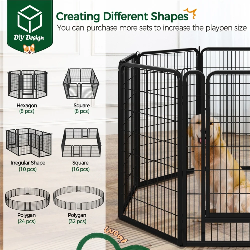 Yaheetech Dog Playpen, 40 inch 8 Panels - Image 5