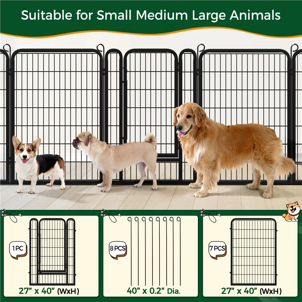 Yaheetech Dog Playpen, 40 inch 8 Panels - Image 7