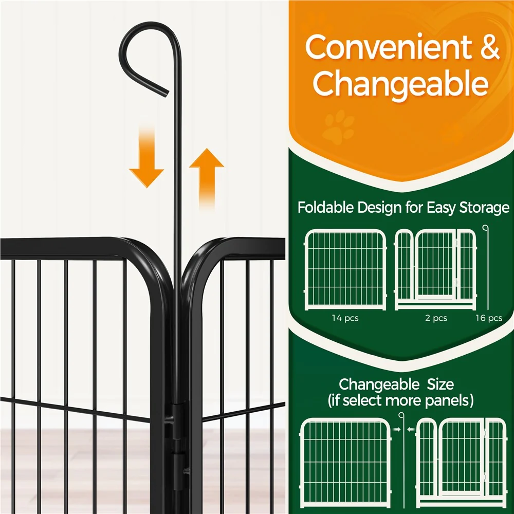 Yaheetech Dog Playpen Outdoor, 24 inch 16/12 Panels - Image 8