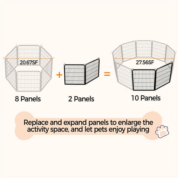 Yaheetech Dog Playpen Outdoor, 32 inch 2 Panels - Image 4