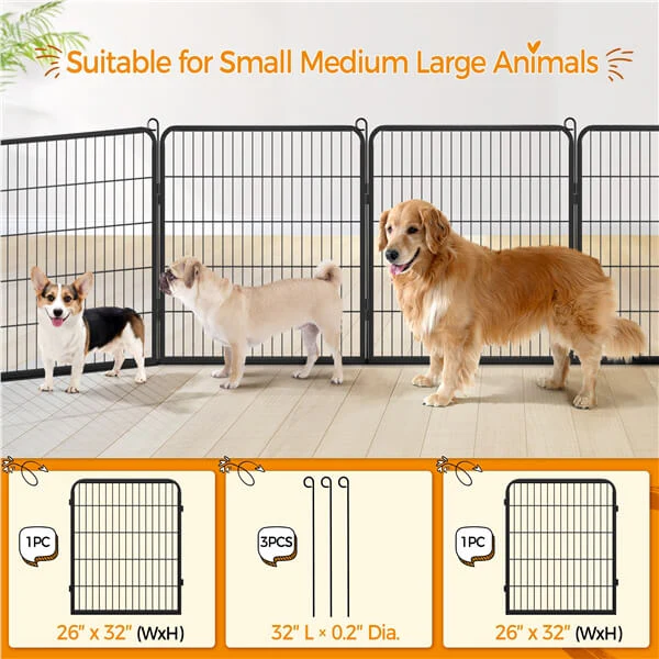 Yaheetech Dog Playpen Outdoor, 32 inch 2 Panels - Image 7