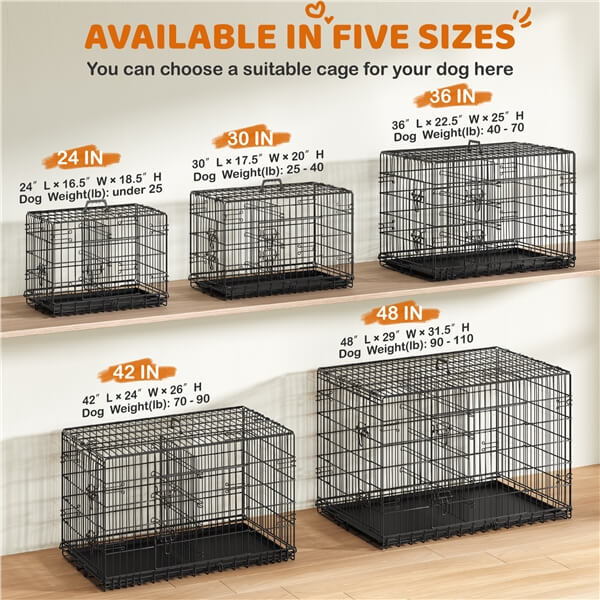 Yaheetech Double Door Dog Crate - Image 14