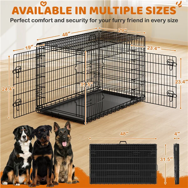 Yaheetech Double Door Dog Crate - Image 2