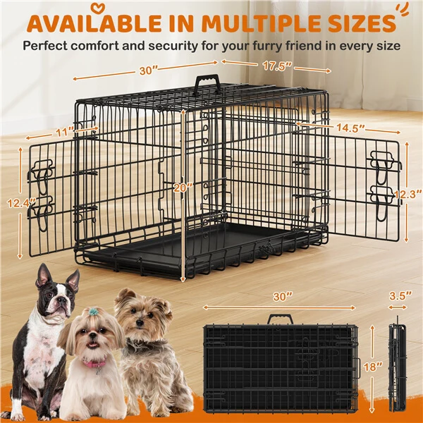 Yaheetech Double Door Dog Crate - Image 3