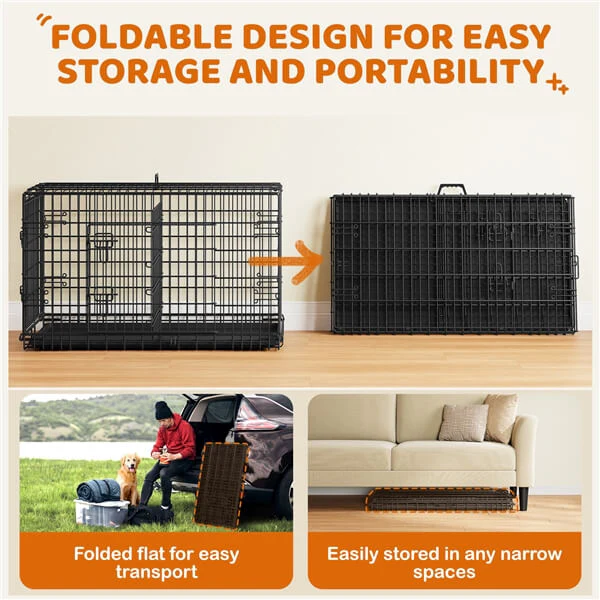 Yaheetech Double Door Dog Crate - Image 8