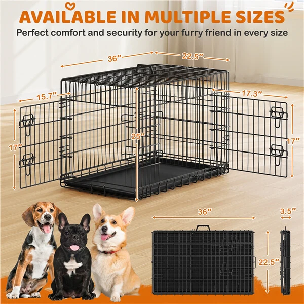 Yaheetech Double Door Dog Crate - Image 9