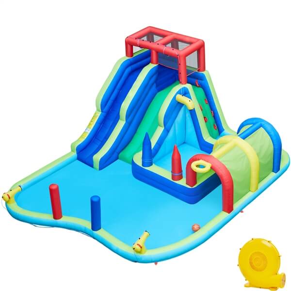 Yaheetech Double Lane Water Slide Combo - Image 2