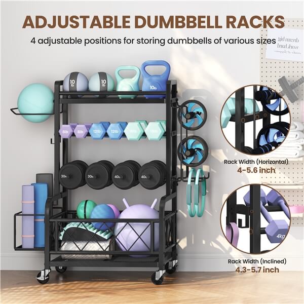 Yaheetech Dumbbell Rack Yoga Mat Storage Rack - Image 7