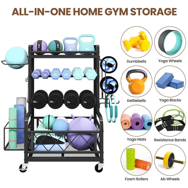 Yaheetech Dumbbell Rack Yoga Mat Storage Rack - Image 8