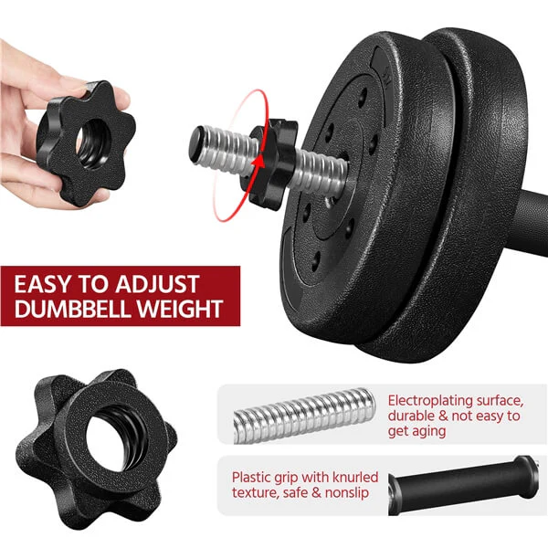 Yaheetech Dumbbell Weights Set Adjustable Dumbbells - Image 4