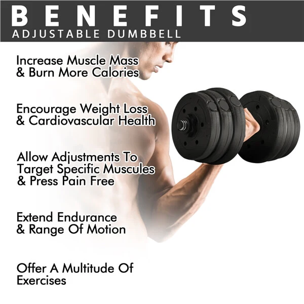 Yaheetech Dumbbell Weights Set Adjustable Dumbbells - Image 7