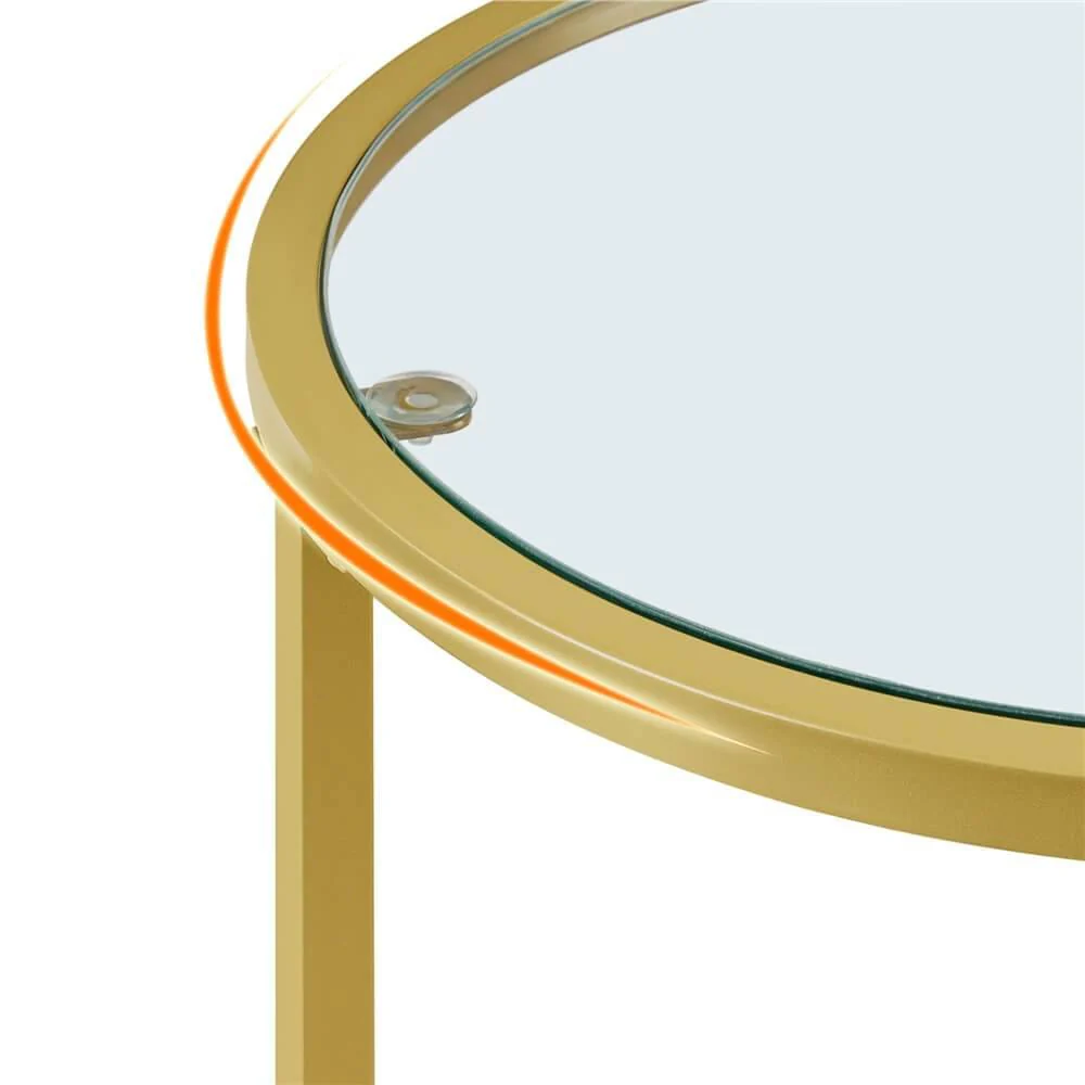 Yaheetech End Table Set Gold - Image 4