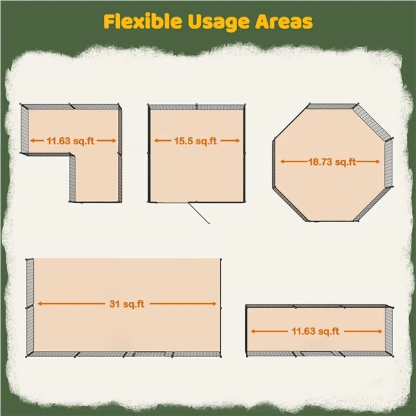 Yaheetech Expandable Dog Playpen, 16 Panel 24/32 inch - Image 5