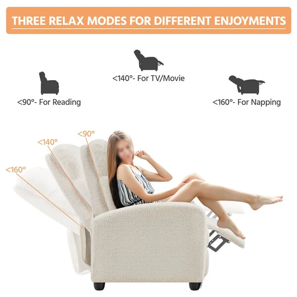 Yaheetech Fabric Pushback Recliner Chair - Image 7
