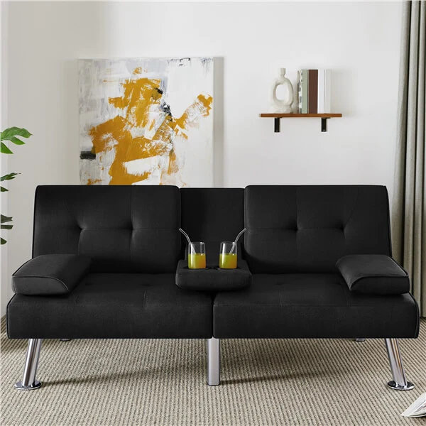 Yaheetech Convertible Sofa Bed Adjustable Fabric Couch - Image 7