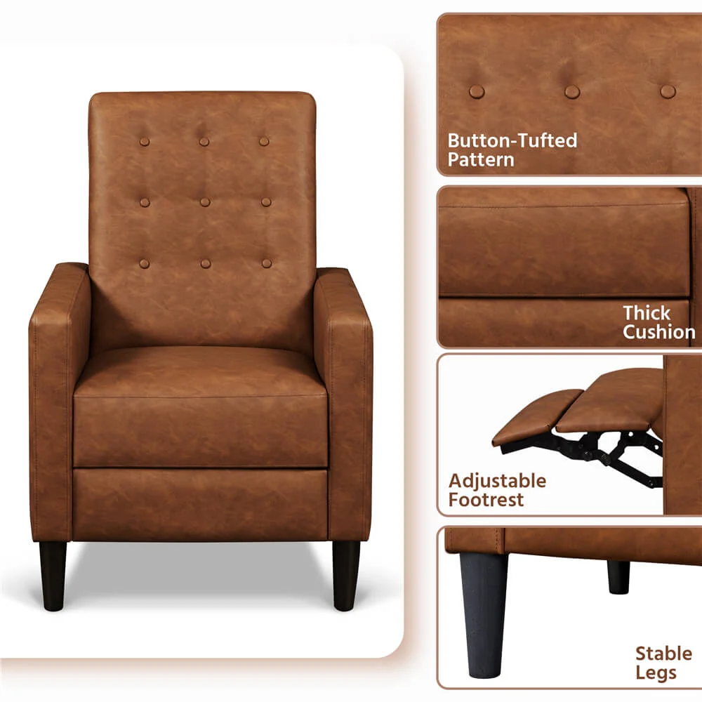 Yaheetech Faux Leather Recliner Chair - Image 5