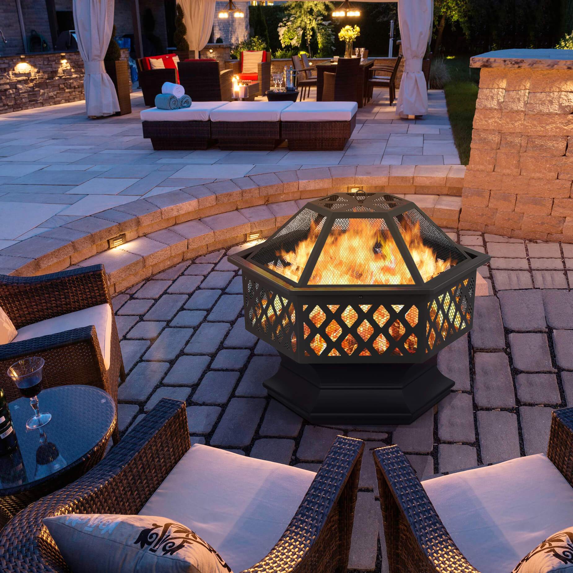 Yaheetech Hex Shaped Fire Bowl - Image 10
