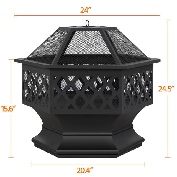 Yaheetech Hex Shaped Fire Bowl - Image 3