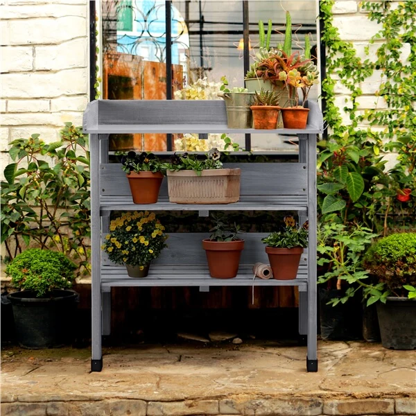 Yaheetech Firwood Potting Bench - Image 10