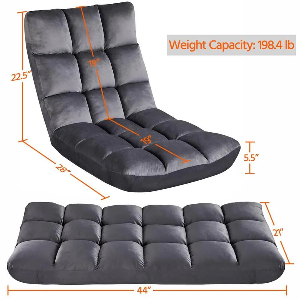 Yaheetech Padded Floor Chair with Back Support - Image 4