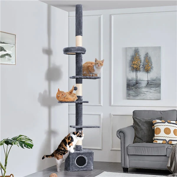 Yaheetech Floor to Ceiling Cat Tower for Large Cats - Image 16