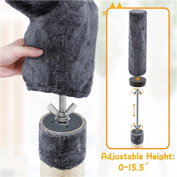 Yaheetech Floor to Ceiling Cat Tower for Large Cats - Image 5