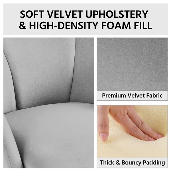 Yaheetech Flower Shape Velvet Armchair - Image 10