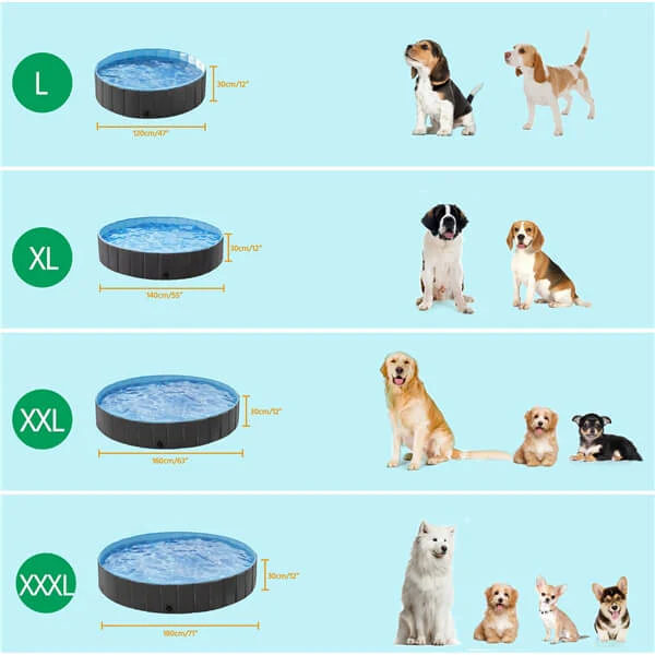 Yaheetech Foldable Hard Plastic Extra Large Dog Pet Bath Swimming Pool - Image 11