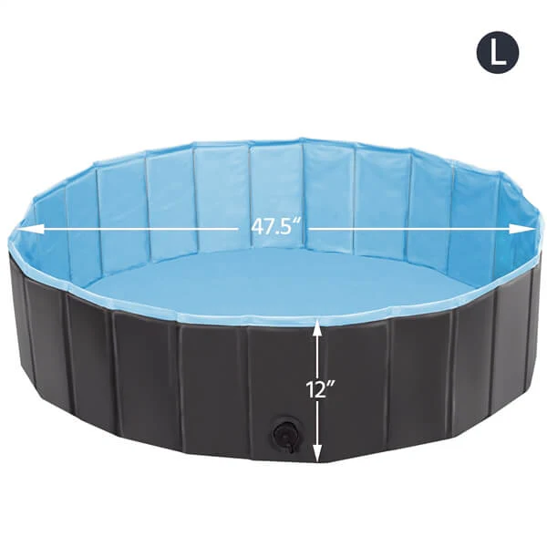 Yaheetech Foldable Hard Plastic Extra Large Dog Pet Bath Swimming Pool - Image 3